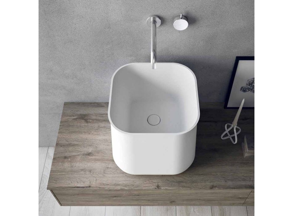 Sammensætning af moderne badeværelsesmøbler, ophængt design fremstillet i Italien - Callisi6 Viadurini