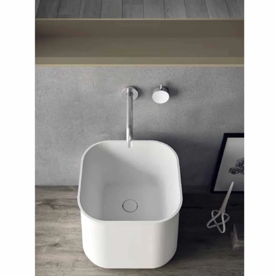 Sammensætning af moderne badeværelsesmøbler, ophængt design fremstillet i Italien - Callisi6 Viadurini