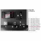 Sammensætning af moderne badeværelsesmøbler, ophængt design fremstillet i Italien - Callisi6 Viadurini