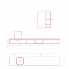 Sammensætning af moderne badeværelsesmøbler, ophængt design fremstillet i Italien - Callisi6 Viadurini