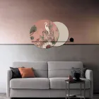 Sammensætning af træpaneler med tropisk tryk lavet i Italien - Haiti Viadurini