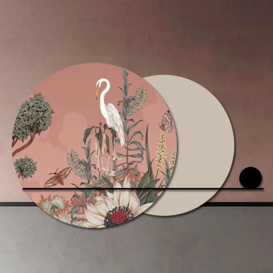 Sammensætning af træpaneler med tropisk tryk lavet i Italien - Haiti Viadurini