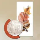 Sammensætning af træmalerier med by- og filialtryk lavet i Italien - Chile Viadurini