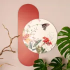 Sammensætning af træmalerier med sommerfugle- og blomstertryk lavet i Italien - Ecuador Viadurini