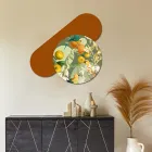 Sammensætning af træmalerier med papegøjetryk lavet i Italien - Egypten Viadurini