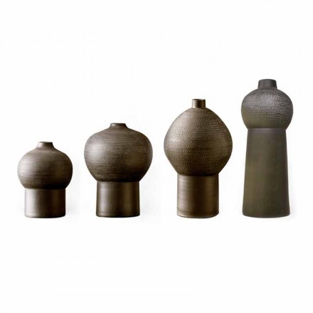 Sammensætning af dekorative keramiske vaser, moderne design - Positano Viadurini