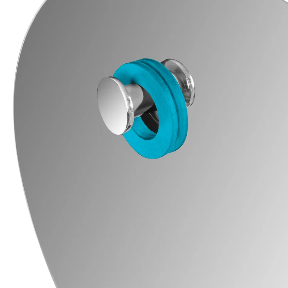 Fritstående badeværelsesskab Sammensætning inklusive blåt tilbehør - Carolie Viadurini