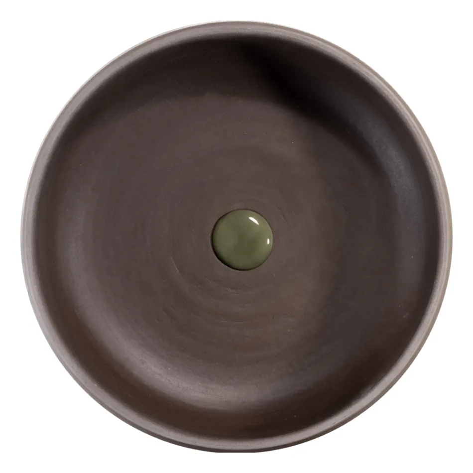 Green Floor Badeværelsesskabssammensætning og emaljeret tilbehør - Maryse Viadurini