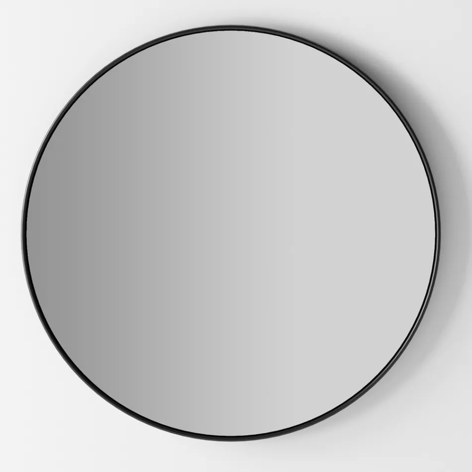 Badeværelsesskabssammensætning med håndvask, bund og spejl Fremstillet i Italien - Hoscar Viadurini