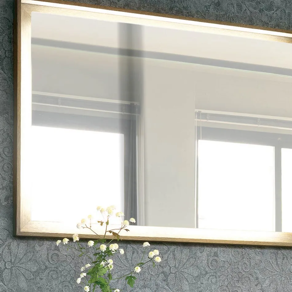 Badeværelsesmøbelsammensætning 150 cm i luksuriøst naturtræ - Alide Viadurini