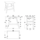Gulvbadeværelsesmøbelsammensætning med farvet lertilbehør - Patryk Viadurini