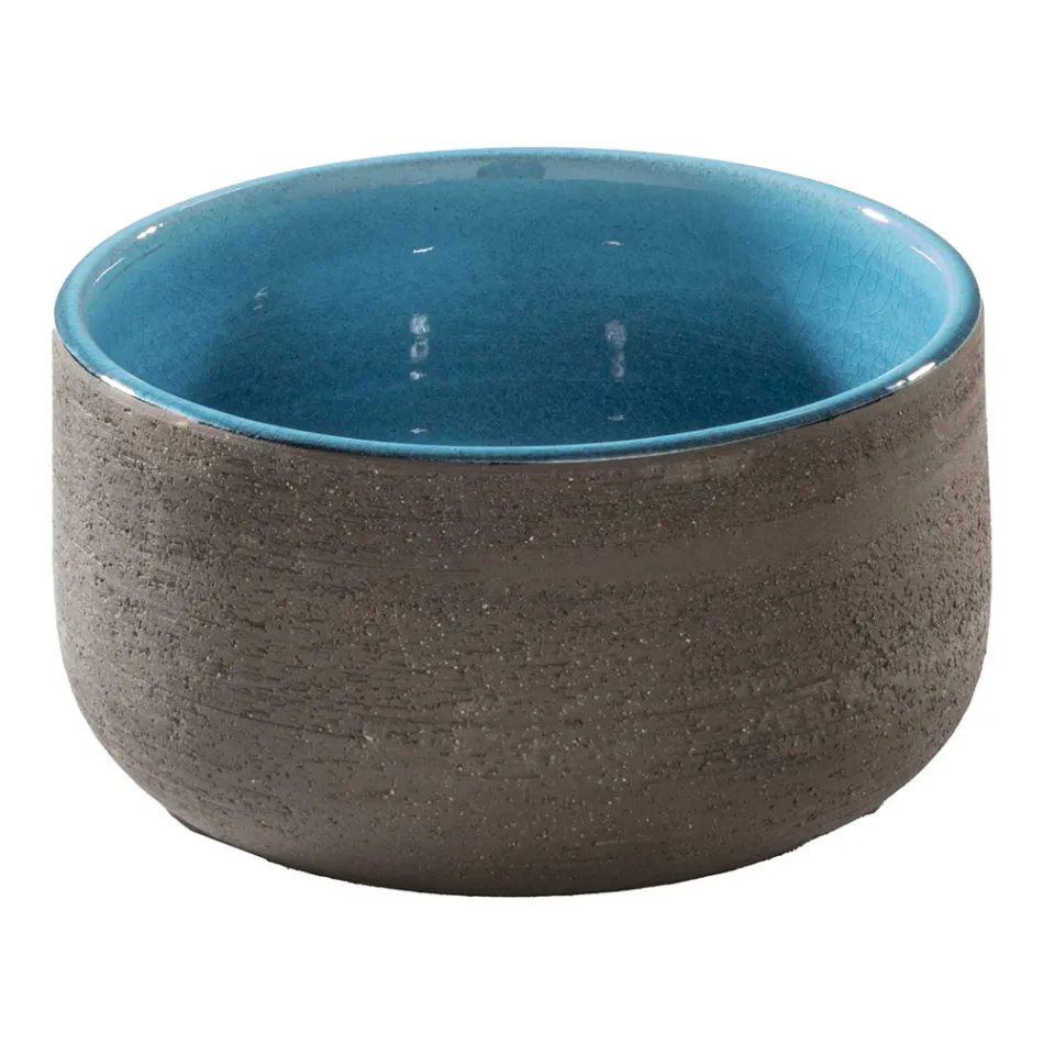 Blå gulvstående badeværelsesmøbelsammensætning med moderne designtilbehør - Patryk Viadurini