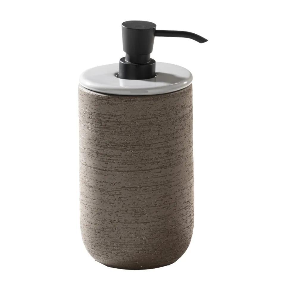 Badeværelsesmøbelsammensætning med lervask og tilbehør - Carolie Viadurini