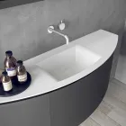 Moderne design, suspenderet badeværelse møbler sammensætning - Callisi3 Viadurini