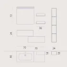 Træmøbelsammensætning lavet i Italien forlì suspension badeværelse Viadurini