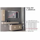 Moderne og hængende badeværelsesmøbler, lavet i Italien Design - Callisi1 Viadurini