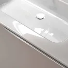 Sammensætning af hængende træ design badeværelsesmøbler lavet Italien Genova Viadurini