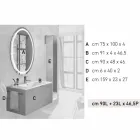 Sammensætning af hængende træ design badeværelsesmøbler lavet Italien Genova Viadurini