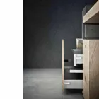 Moderne badeværelsessammensætning af grunddesignmøbler fremstillet i Italien - Farart6 Viadurini