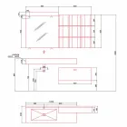 Moderne badeværelsessammensætning af grunddesignmøbler fremstillet i Italien - Farart6 Viadurini
