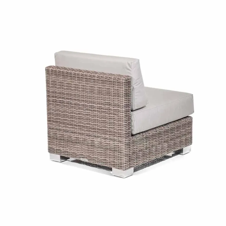 Udendørs siddepladser præparat med hånd-vævet struktur Rita Viadurini