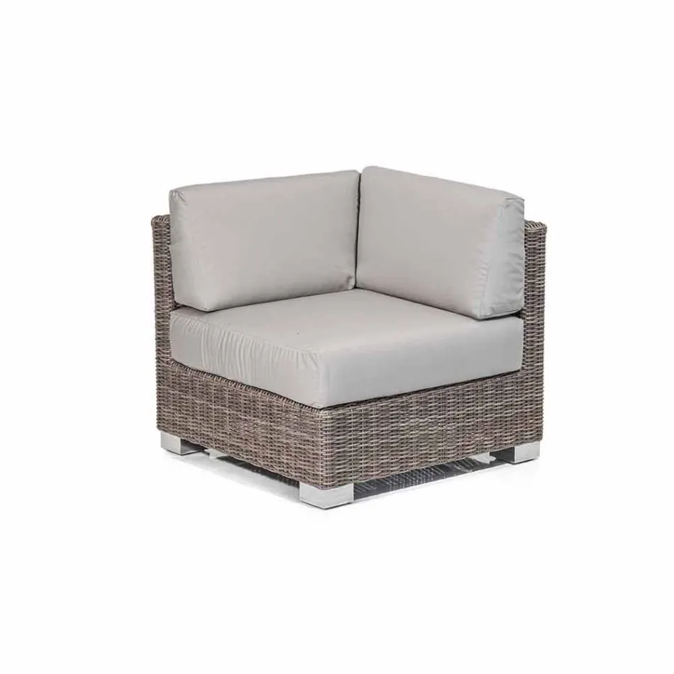 Udendørs siddepladser præparat med hånd-vævet struktur Rita Viadurini