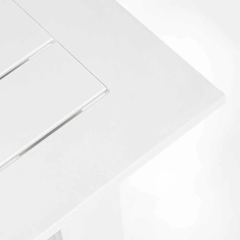 Udendørs stue sammensætning i aluminium med stofpuder - Yoshi Viadurini