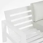 Udendørs stue sammensætning i aluminium med stofpuder - Yoshi Viadurini