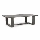 Udendørs stue sammensætning i aluminium med stofpuder - Yoshi Viadurini