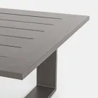 Udendørs stue sammensætning i aluminium med stofpuder - Yoshi Viadurini