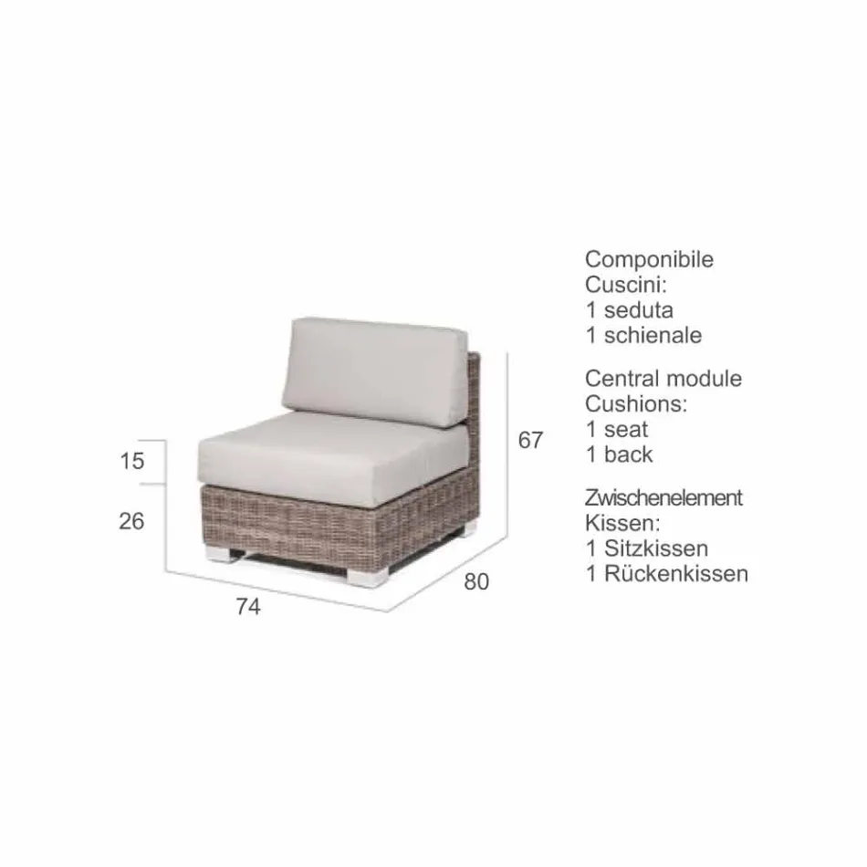 Sammensætning levende fra håndværk haven Ania, moderne design Viadurini