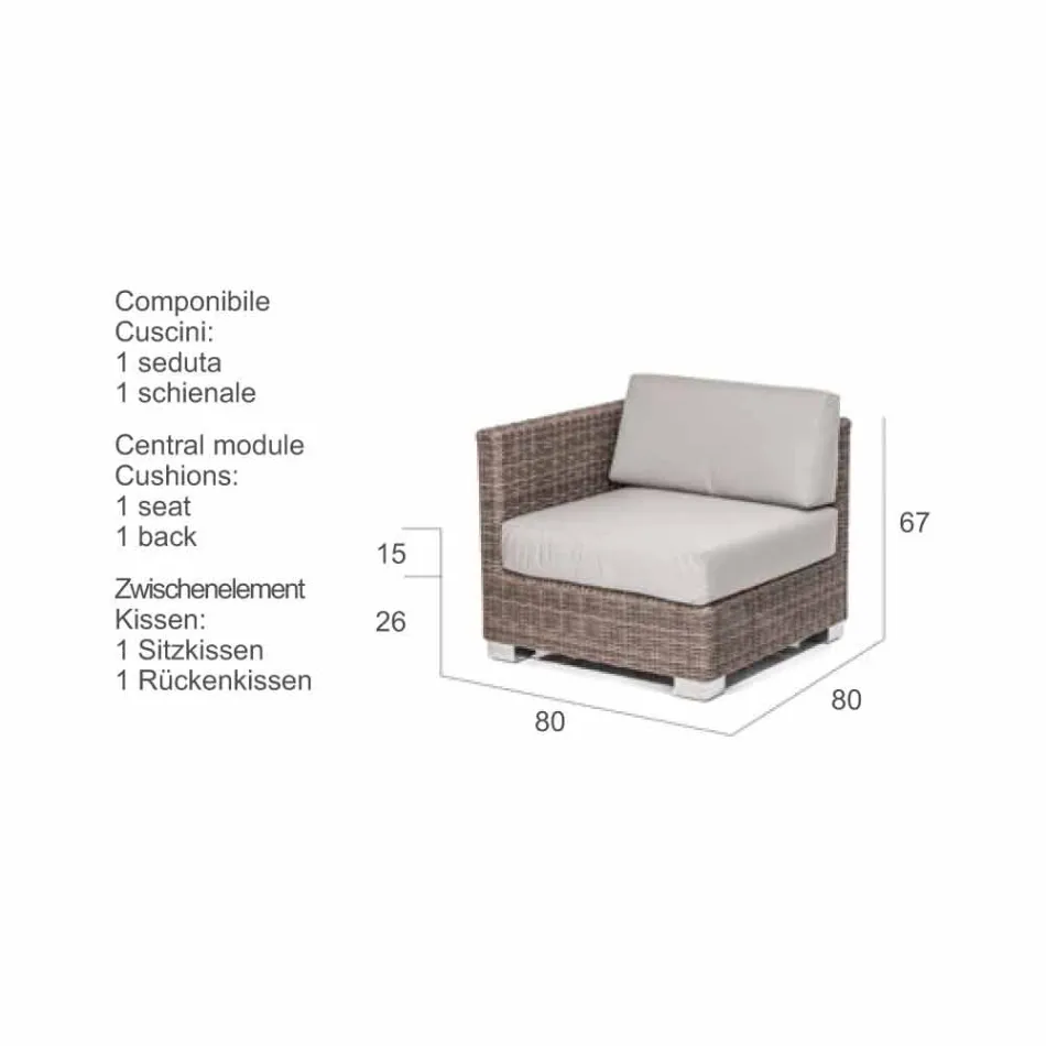 Sammensætning levende fra håndværk haven Ania, moderne design Viadurini