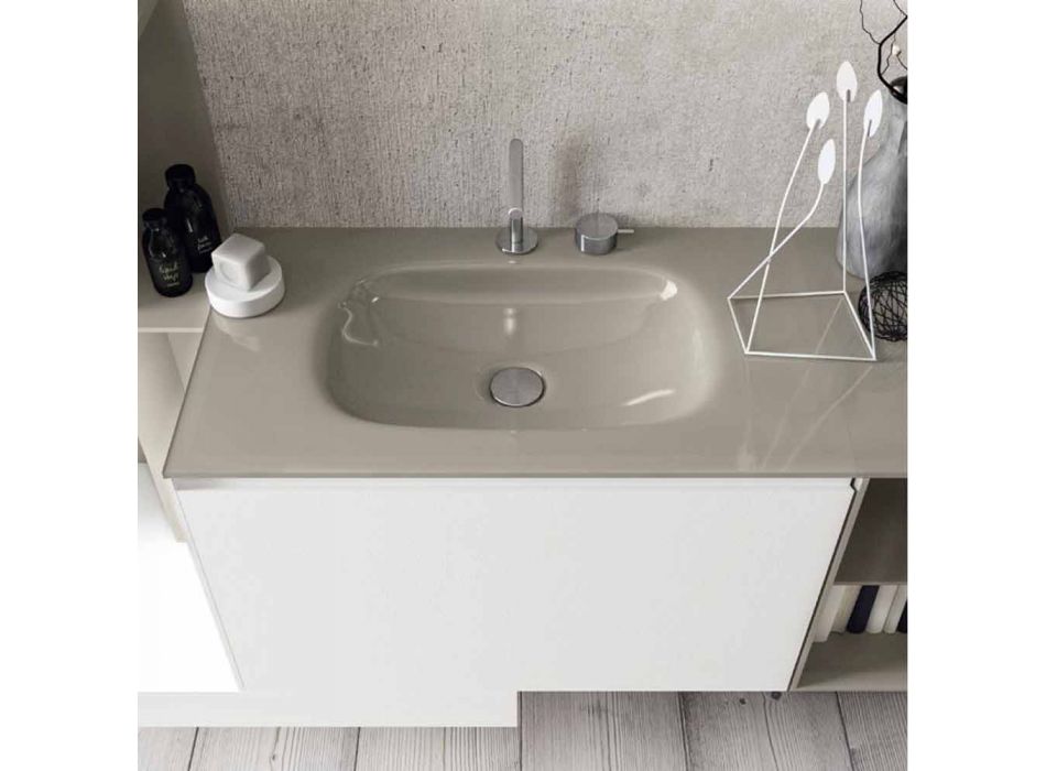 Hængende badeværelsesmøbler med moderne design lavet i Italien - Callisi15 Viadurini