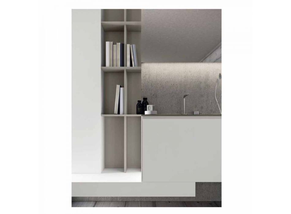 Hængende badeværelsesmøbler med moderne design lavet i Italien - Callisi15 Viadurini
