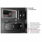 Suspenderet designkomposition, moderne design badeværelsesmøbler - Callisi5 Viadurini