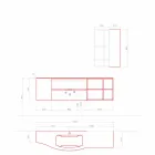 Suspenderet designkomposition, moderne design badeværelsesmøbler - Callisi5 Viadurini