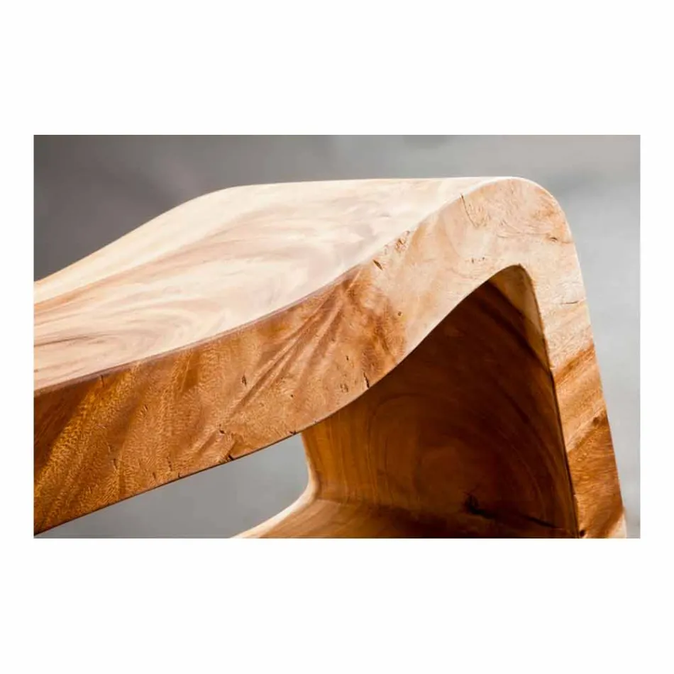 Suspenderet sammensætning af badeværelsesmøbler i moderne teaktræ - Kristi Viadurini