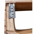 Suspenderet sammensætning af badeværelsesmøbler i moderne teaktræ - Kristi Viadurini