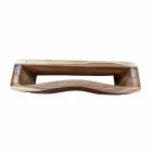 Suspenderet sammensætning af badeværelsesmøbler i moderne teaktræ - Kristi Viadurini