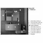 Suspenderet og moderne komposition til badeværelset, lavet i Italien Design - Callisi4 Viadurini