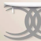 Vægmonteret konsol for moderne design i hvidt og gråt træ - Coco Viadurini