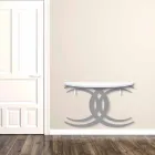 Vægmonteret konsol for moderne design i hvidt og gråt træ - Coco Viadurini