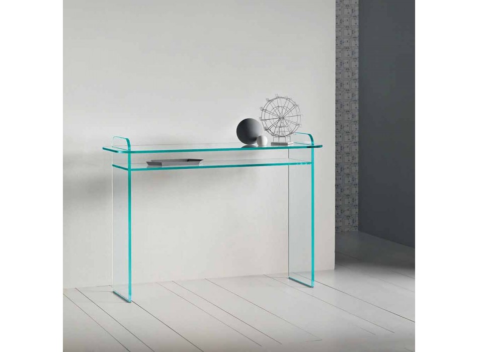 Vægkonsol til indgang i ekstra klart glas Minimal design - Salvie Viadurini