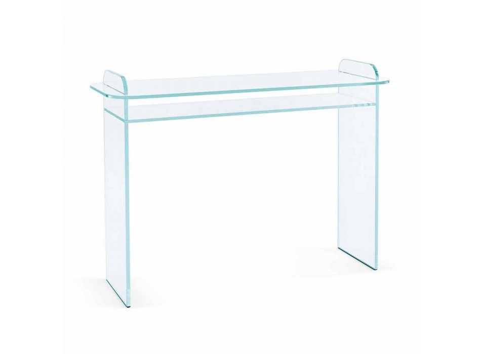 Vægkonsol til indgang i ekstra klart glas Minimal design - Salvie Viadurini