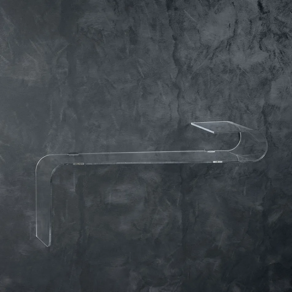 Ophængt vægkonsol i transparent design akrylkrystal - Cesarea Viadurini