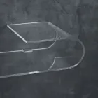 Ophængt vægkonsol i transparent design akrylkrystal - Cesarea Viadurini
