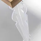 Vægkonsol i gennemsigtigt plexiglas og moderne design træ - Betone Viadurini