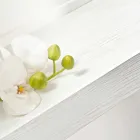 Vægkonsolbord i gråhvidt træ eller Corten og plexiglas - Leopardi Viadurini