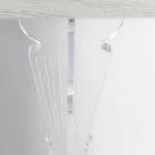 Vægkonsolbord i gråhvidt træ eller Corten og plexiglas - Leopardi Viadurini