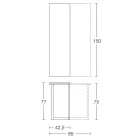 Udtrækkelig konsol 150 cm i metal og melamin Made in Italy - Flap Viadurini
